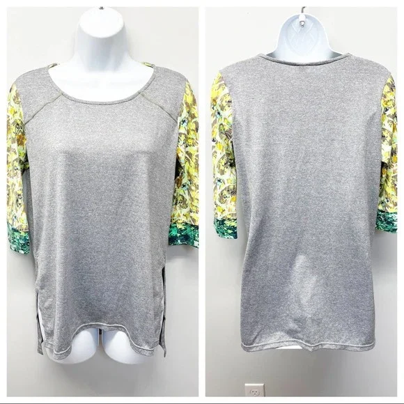Maaji Activewear Top Long Sleeve Gray Size Large - Picture 13 of 13
